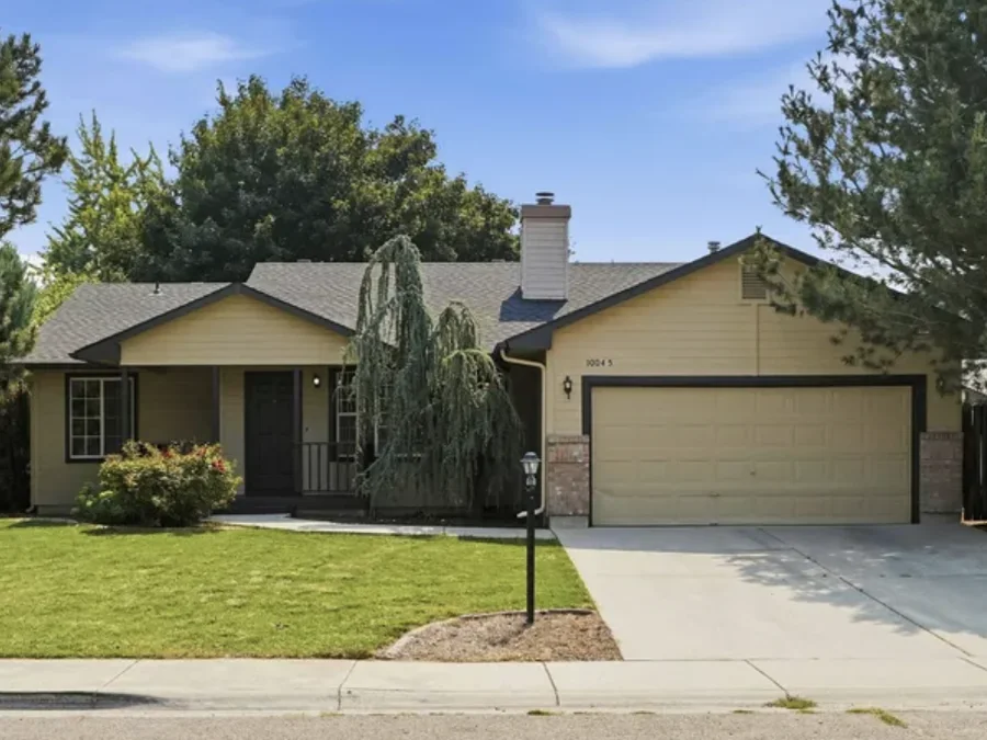 Exterior view of the single-family home at 10045 W Lupine Street in Boise.